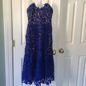 Self Portrait cobalt blue dress 4